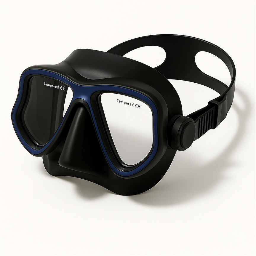 Snorkelbril op sterkte Blauw